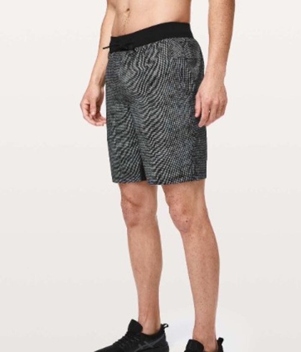 Lululemon T.H.E. Short 9" Liner Cubed Ice Grey Black Med
